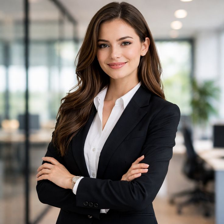 Professional Businesswoman in Modern Corporate Office